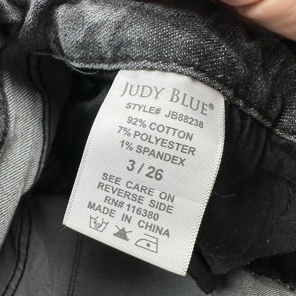 Judy Blue Gray Skinny Fit Mid Rise Capri Casual Cropped Ankle Denim Jeans 26 - Picture 10 of 16